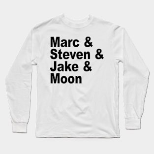 Moon Knight Names - Black Long Sleeve T-Shirt